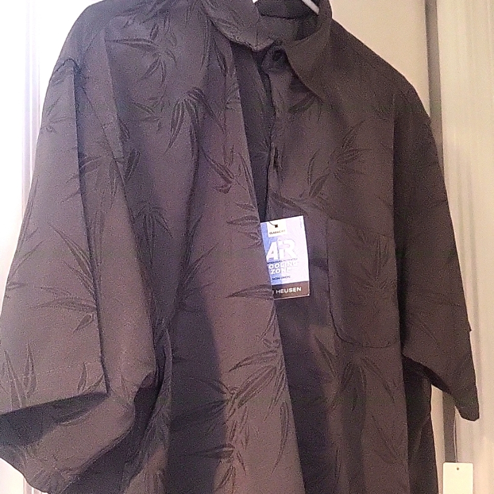 Mens tropical button down dress shirt